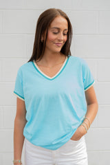 Emerson Coast Double Ringer Vneck Tee