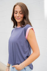 Emerson Coast Colorblock Rolled Cuff Tee