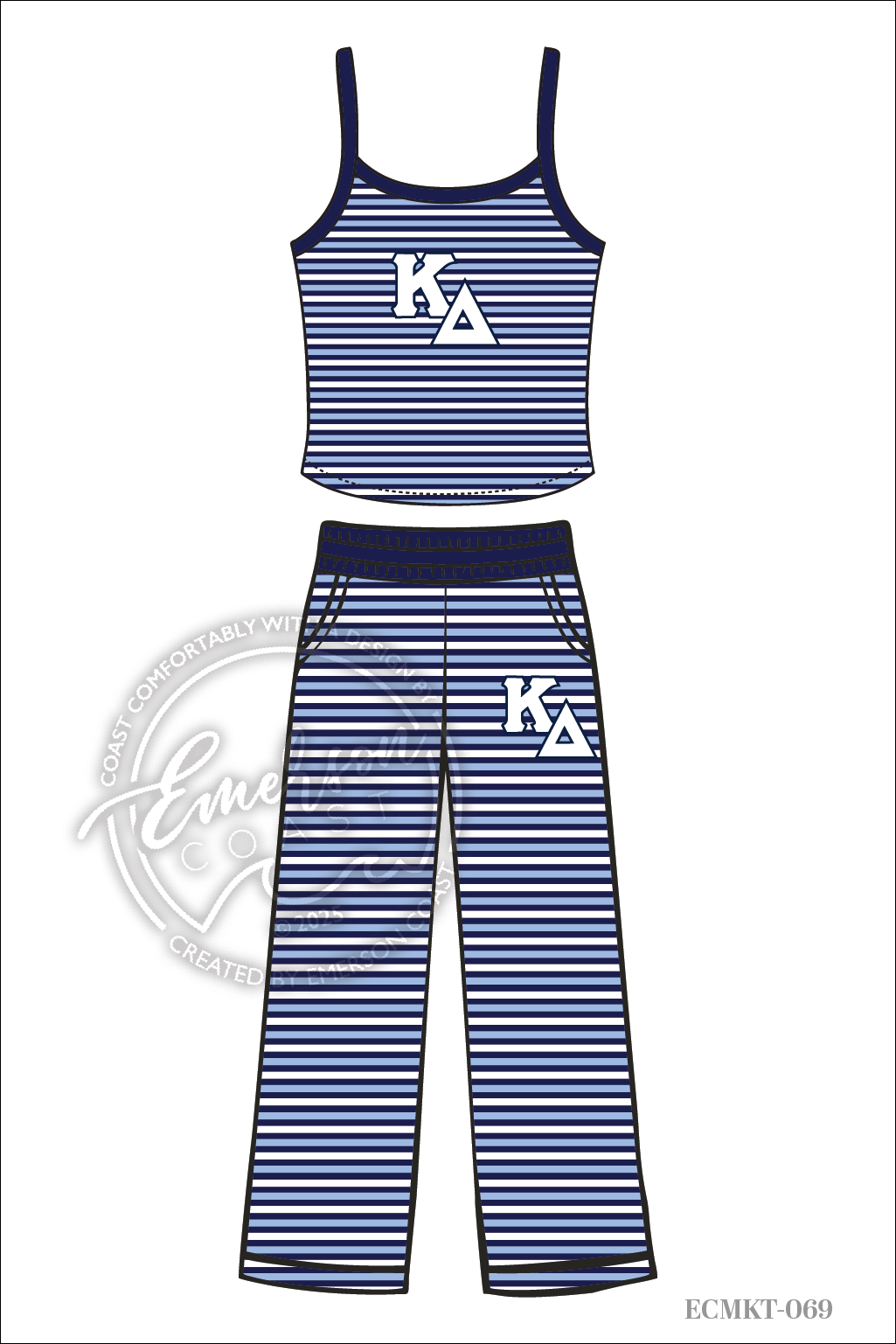 Kappa Delta Saltwater Striped Tank/Pant Set