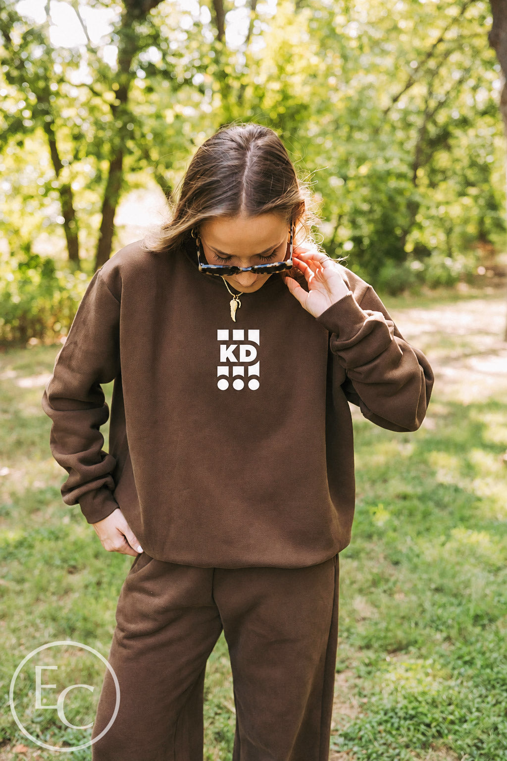 Kappa Delta Brown Short Mockneck Set