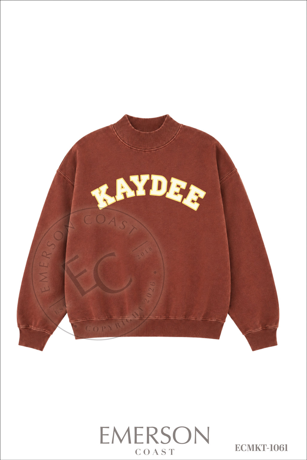 Kappa Delta Dark Maroon Mockneck Set