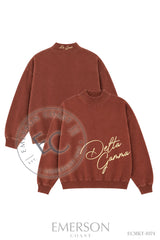 Delta Gamma Dark Maroon Mockneck