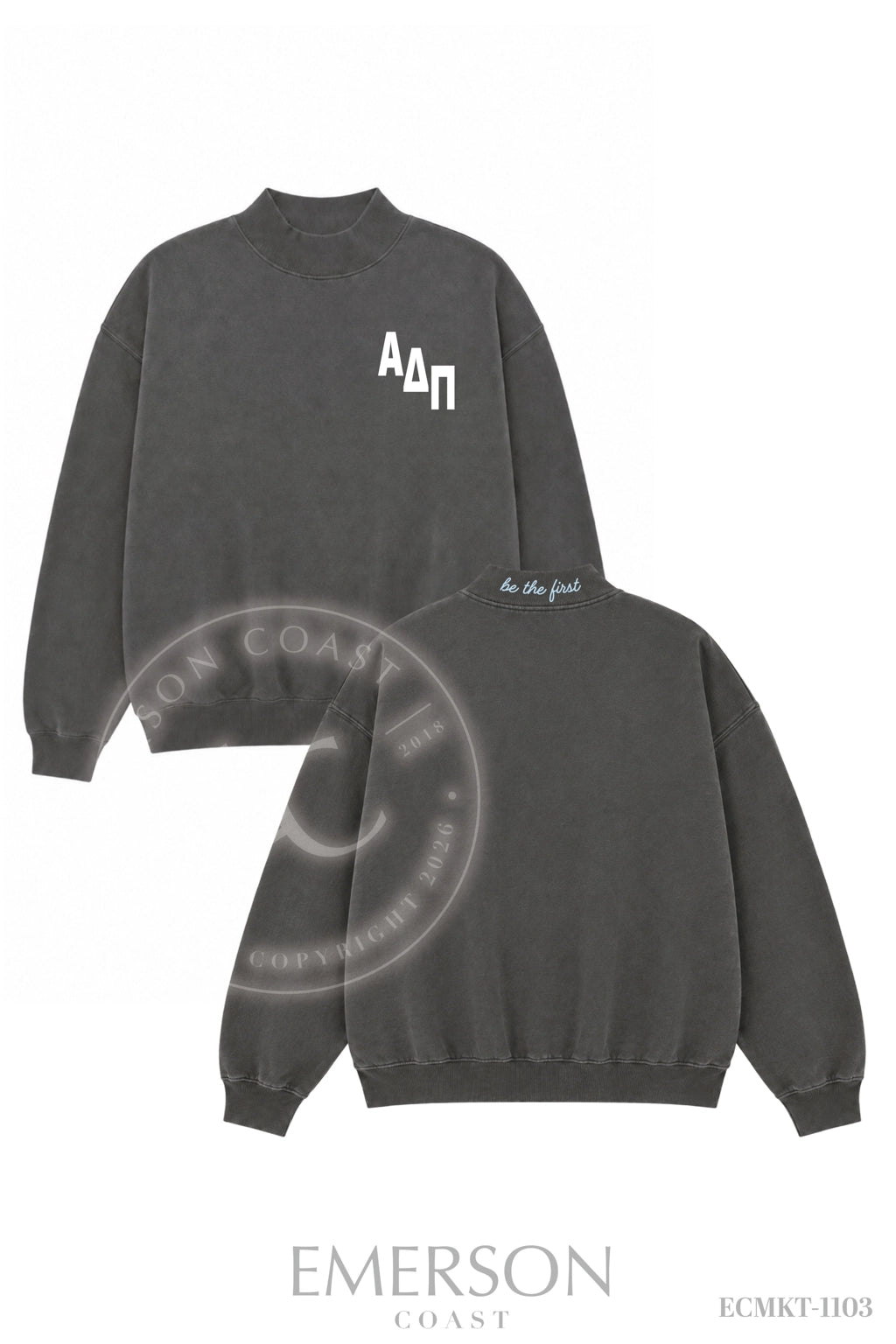 Alpha Delta Pi Smoke Mockneck