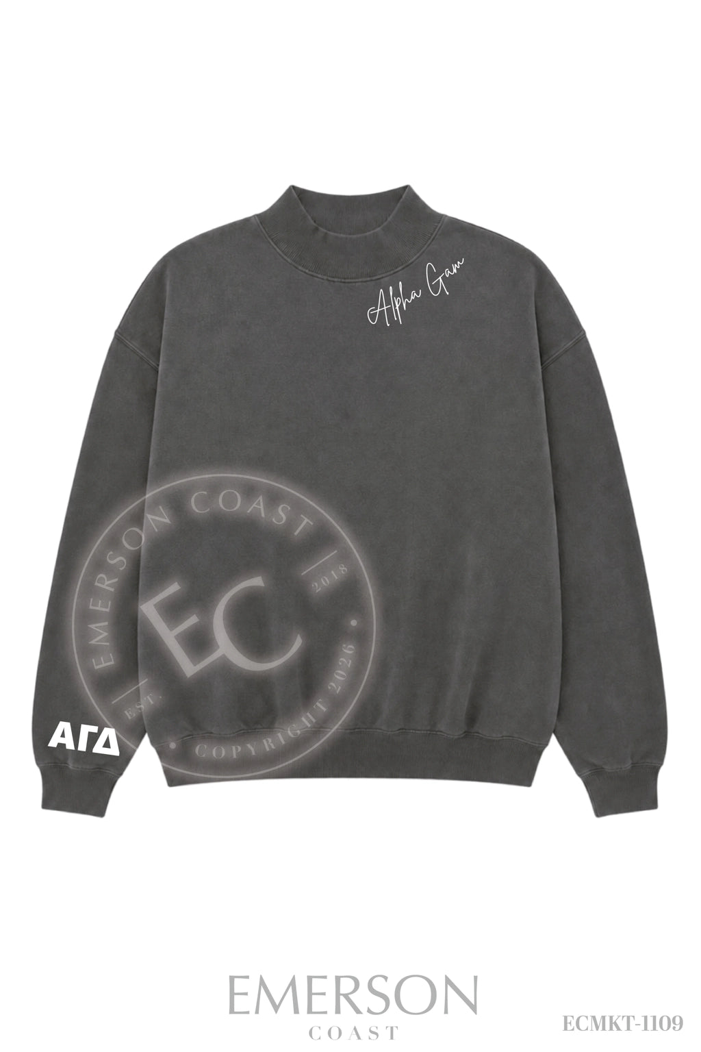 Alpha Gamma Delta Smoke Mockneck