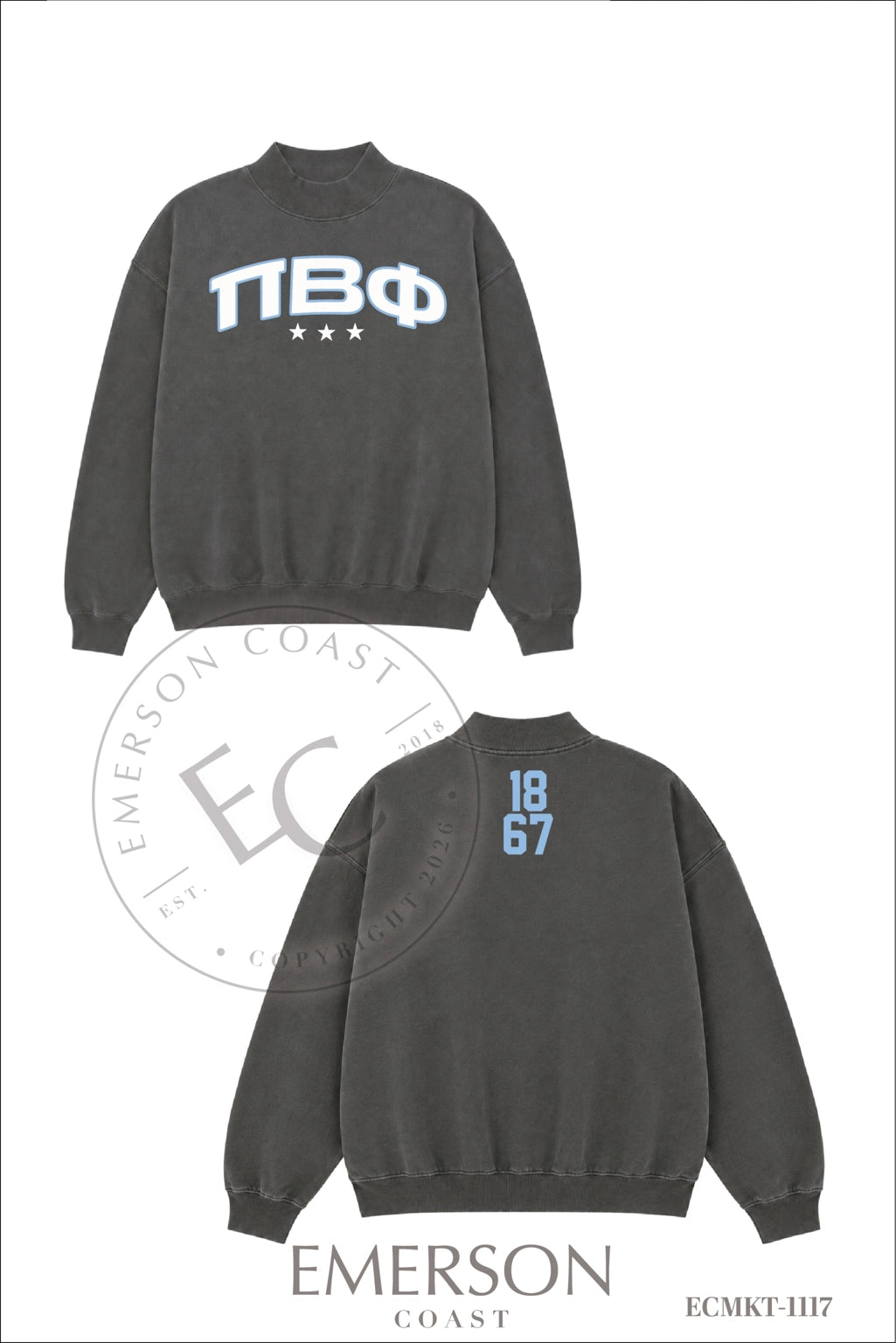 Pi Beta Phi Smoke Mockneck