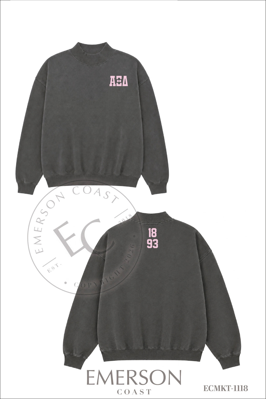 Alpha Xi Delta Smoke Mockneck