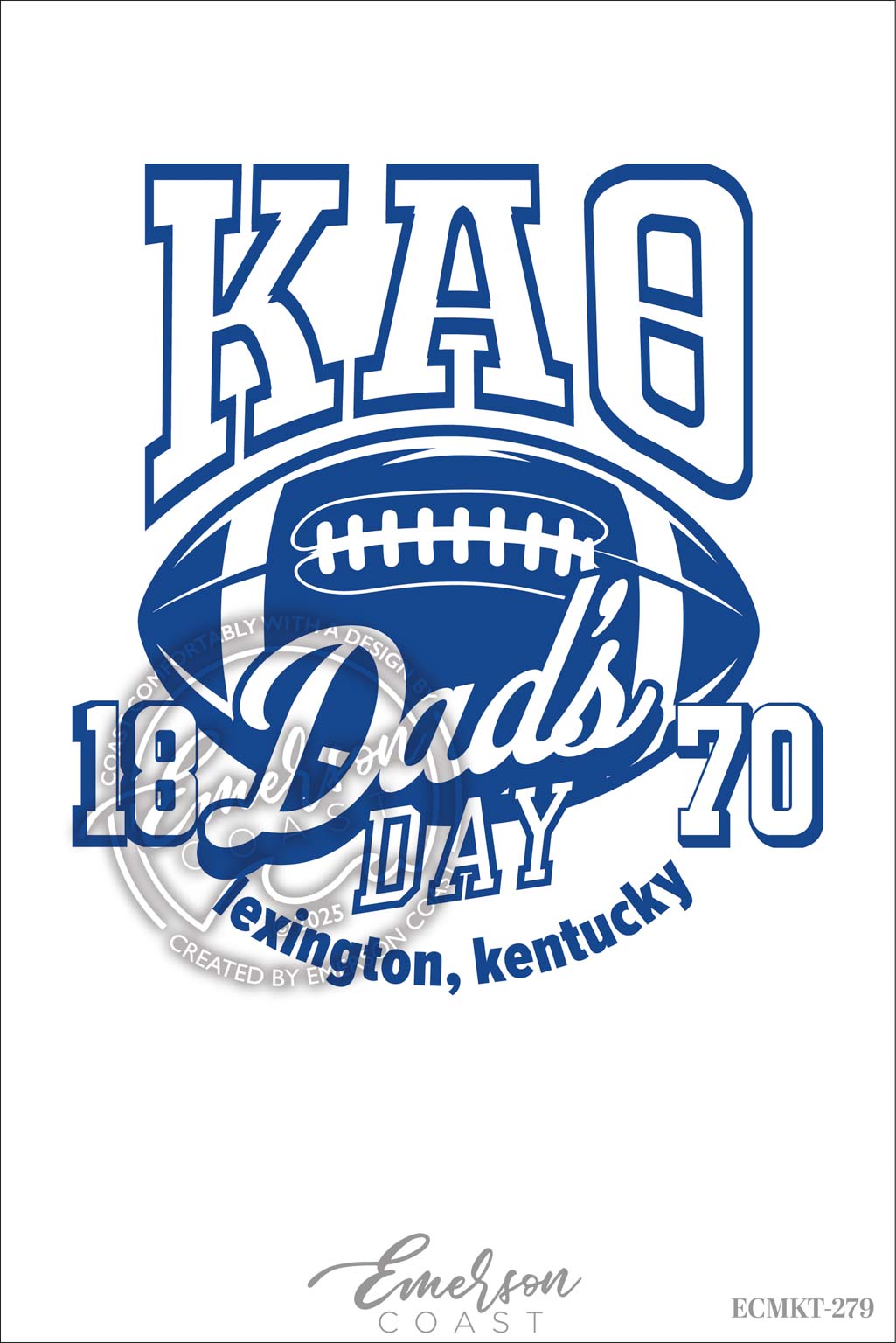 Kappa Alpha Theta Fun Football Dad's Day Tshirt