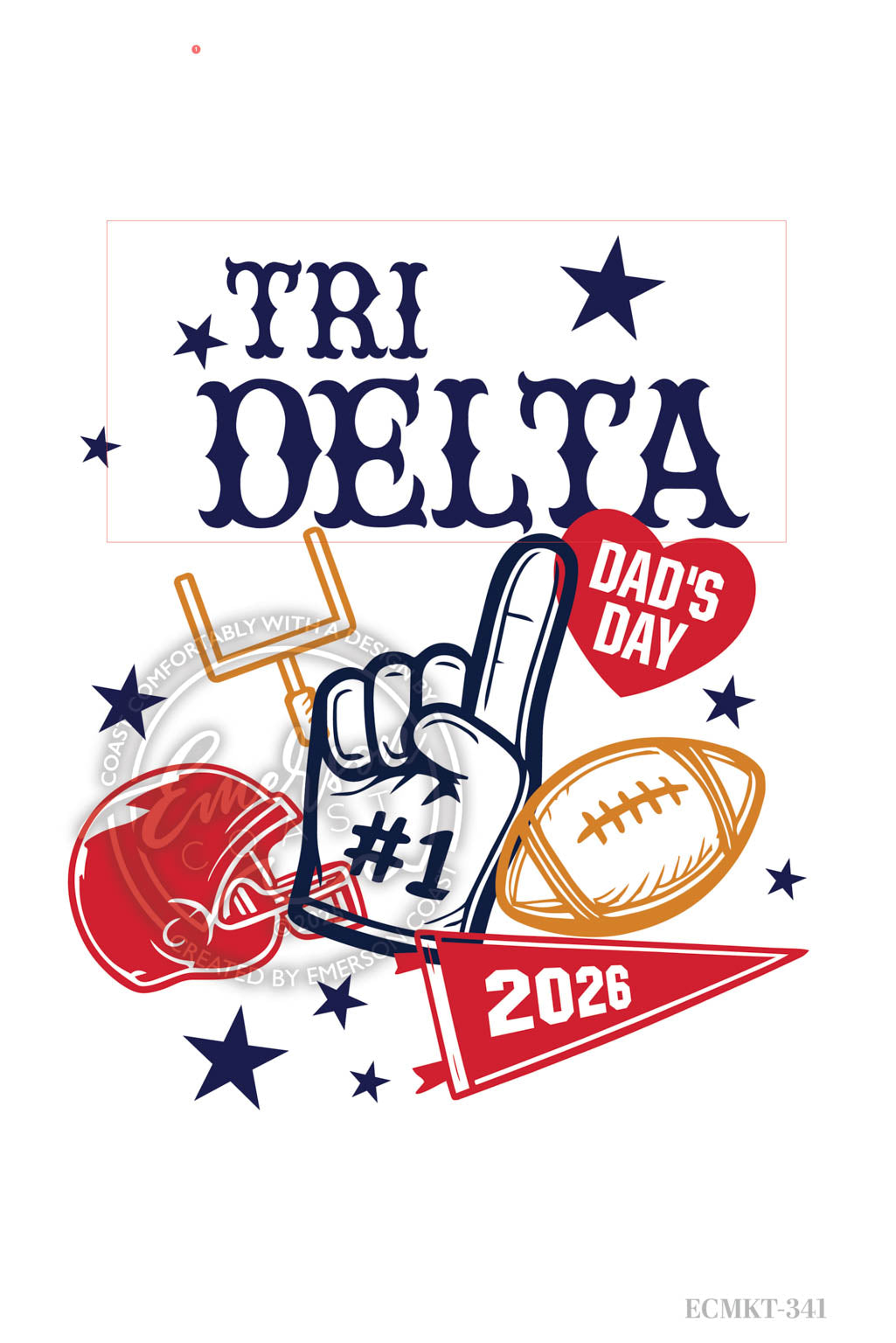 Delta Delta Delta Playful & Fun Dad's Day Tshirt