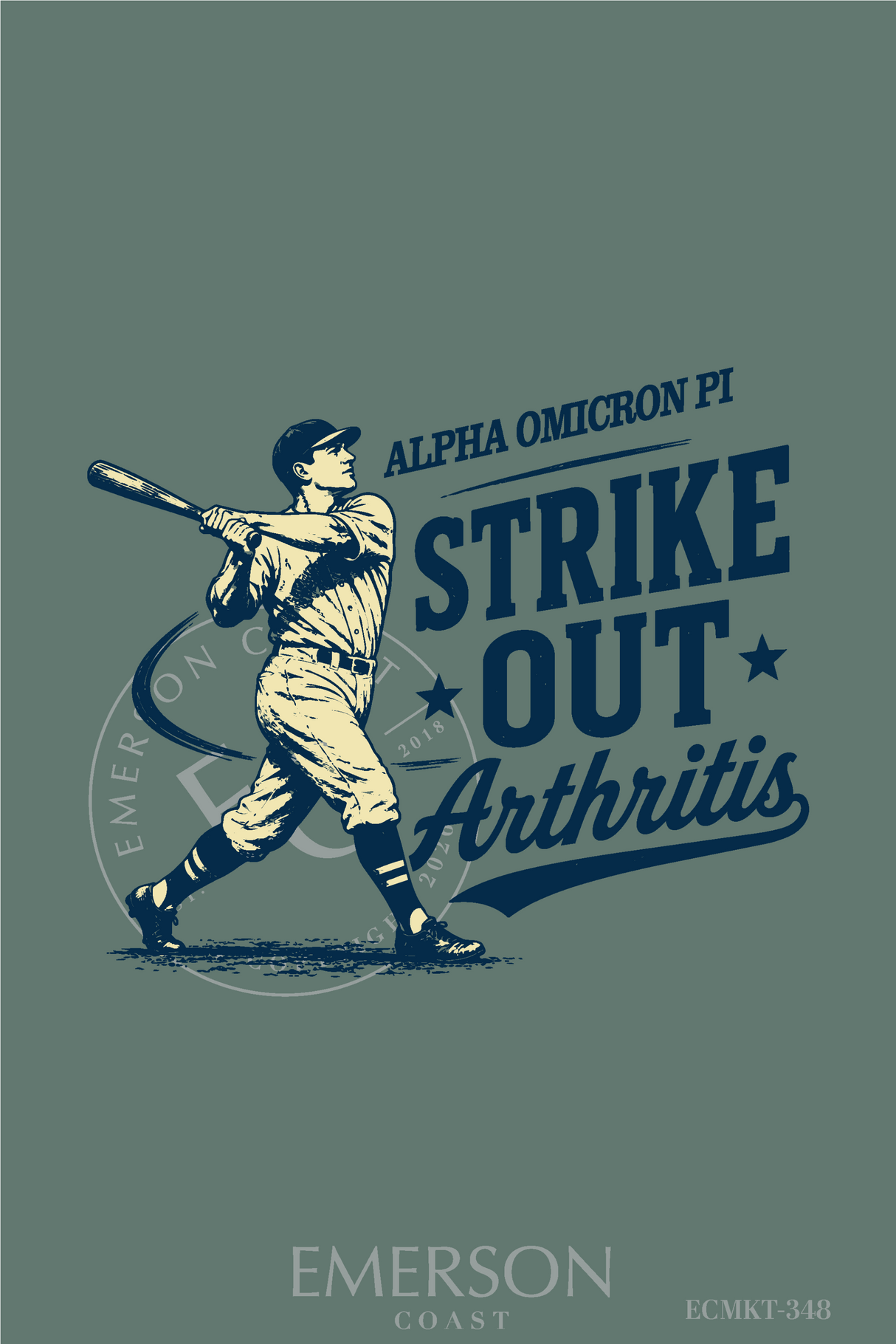 Alpha Omicron Pi Strike Out Arthritis T-Shirt