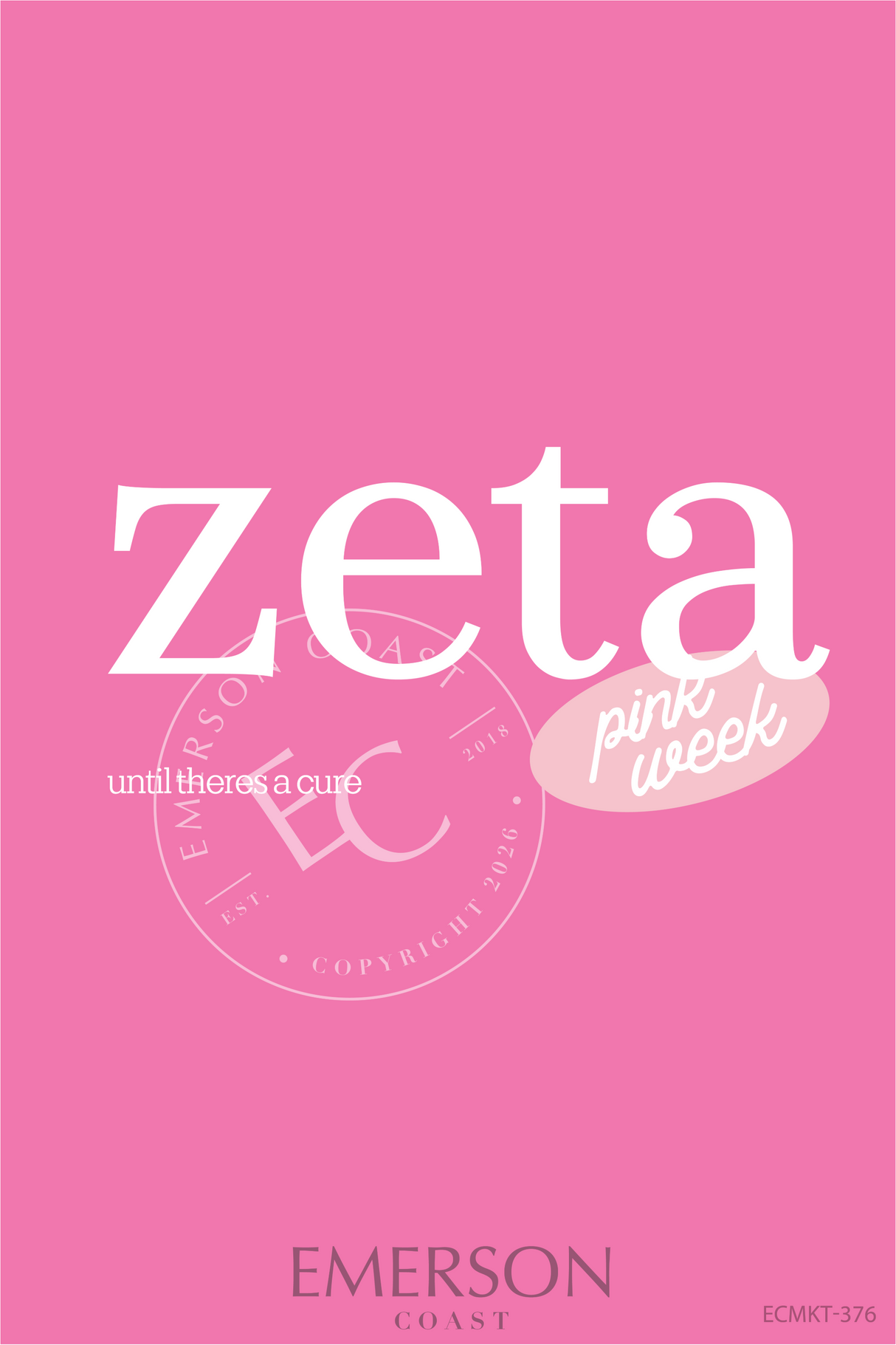 Zeta Tau Alpha Pink Week T-Shirt