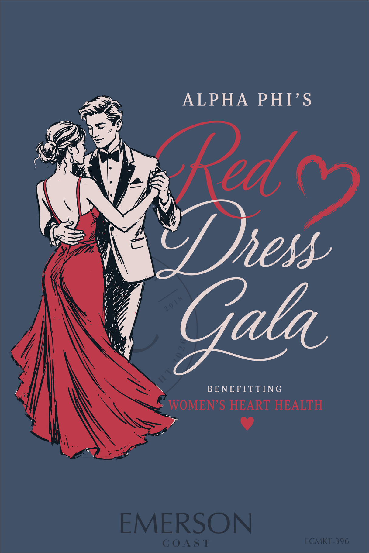Alpha Phi Red Dress Gala T-Shirt