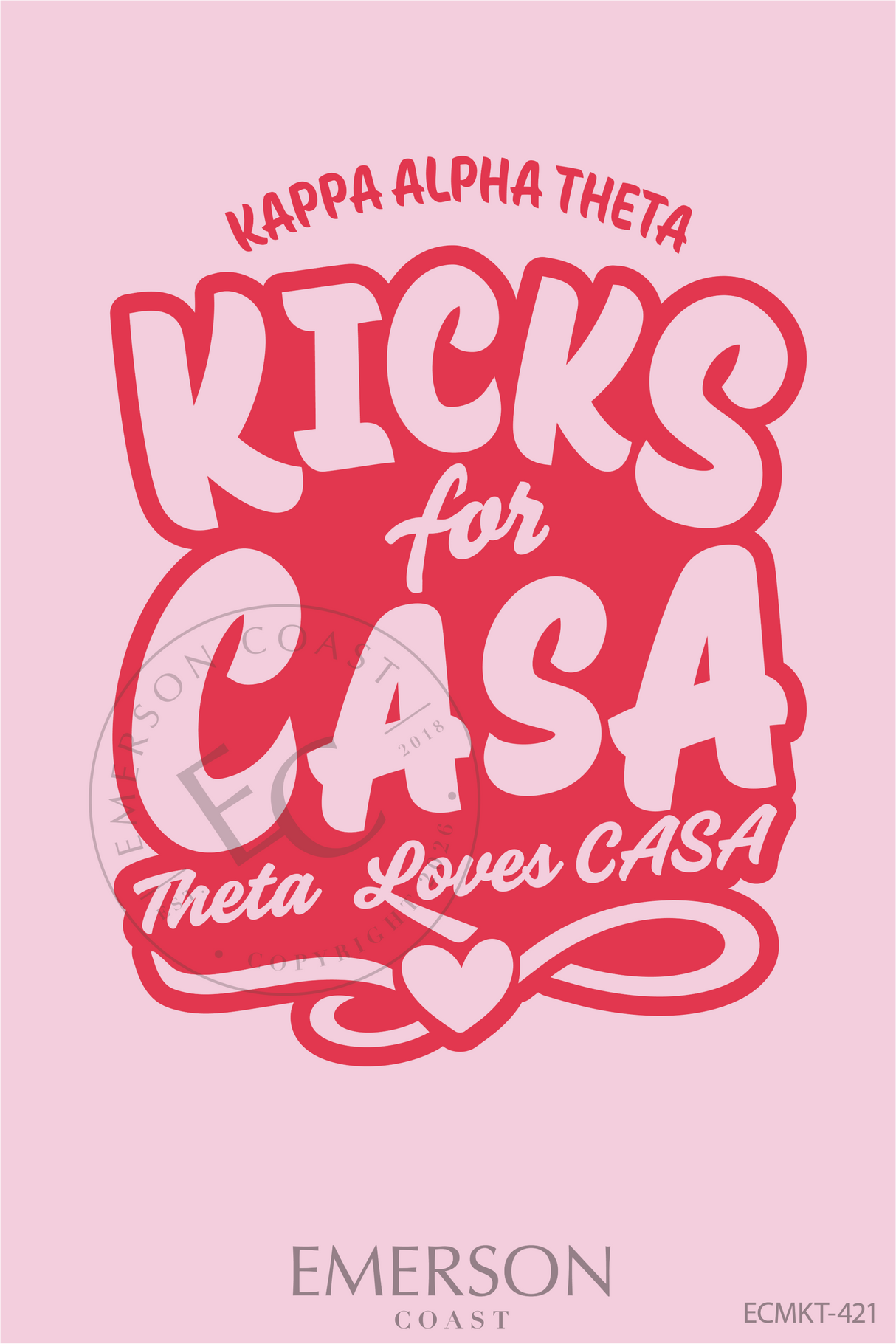 Kappa Alpha Theta Kicks For CASA T-Shirt