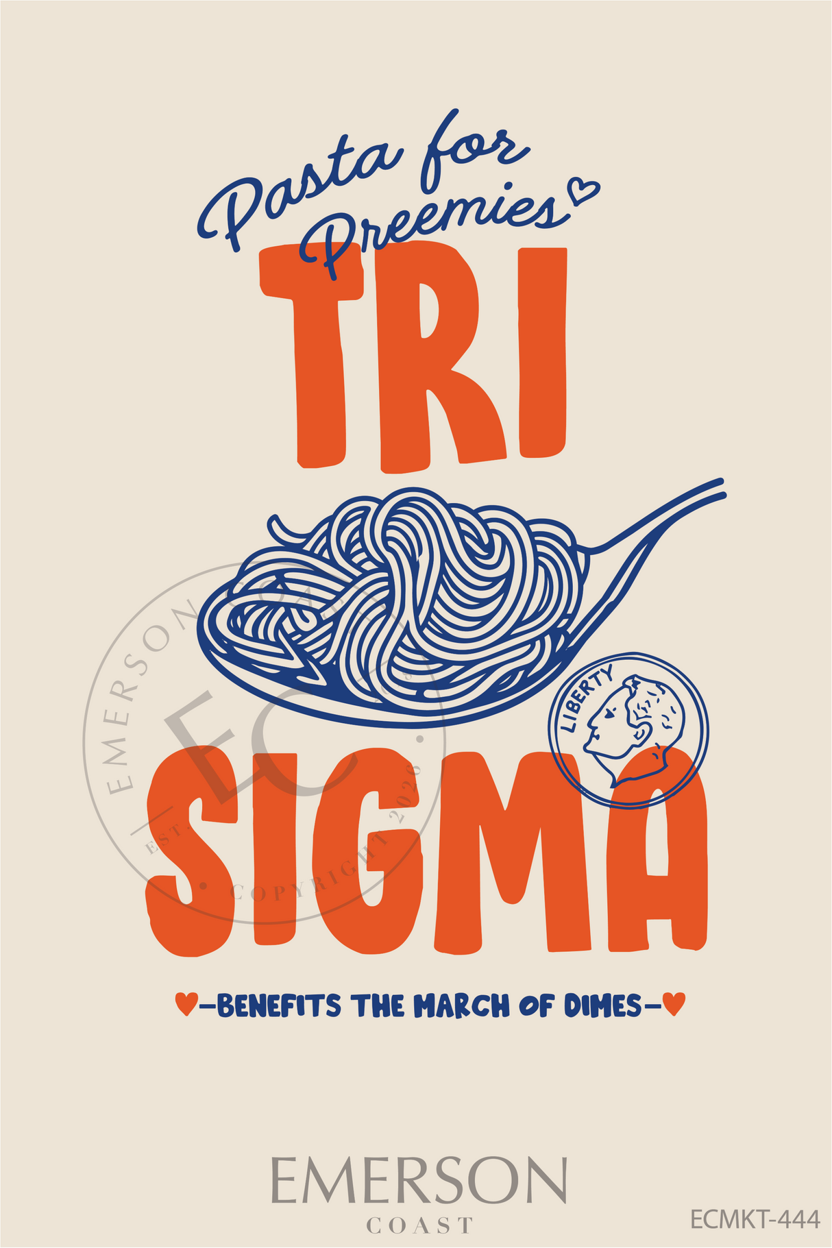 Sigma Sigma Sigma Pasta For Preemies T-Shirt
