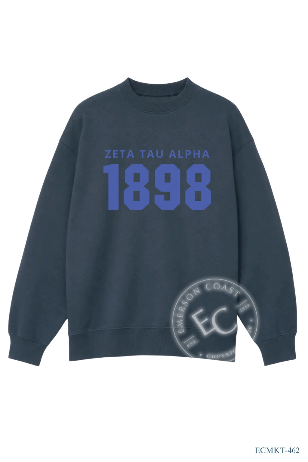 Zeta Tau Alpha Navy Mockneck