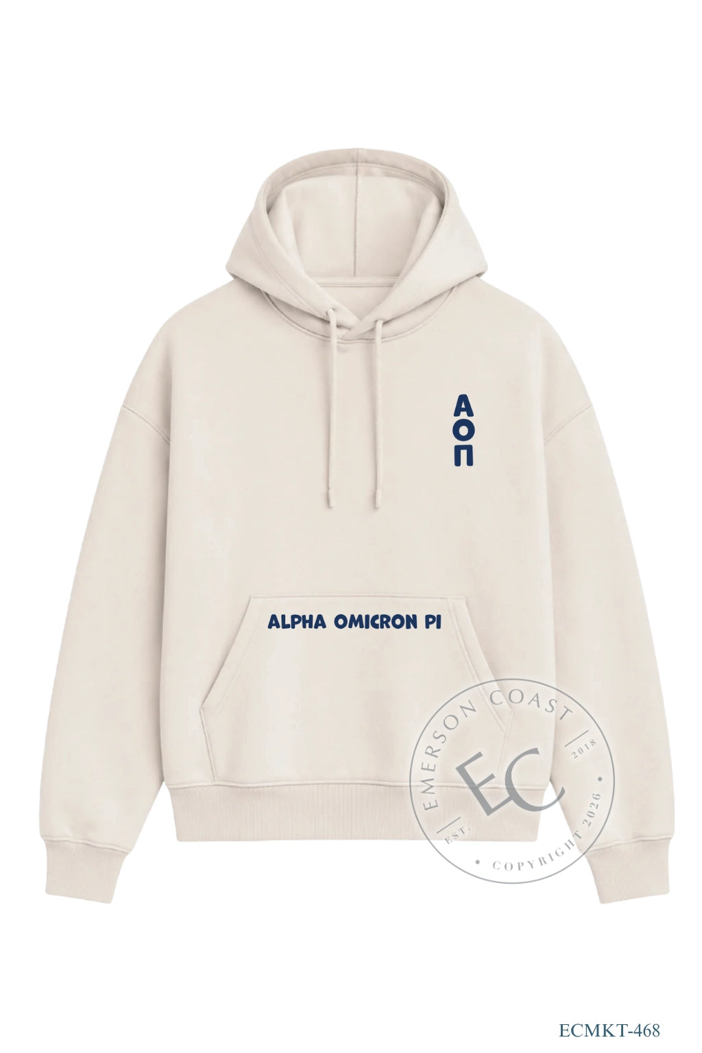 Alpha Omicron Pi Waffle Hoodie