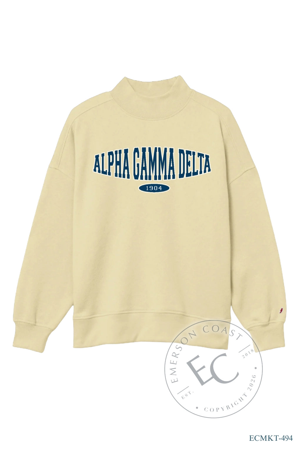 Alpha Gamma Delta Yellow Inspired Daily Drills Mockneck