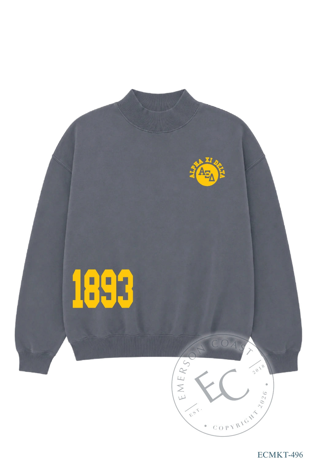Alpha Xi Delta Large Year Smoke Mockneck