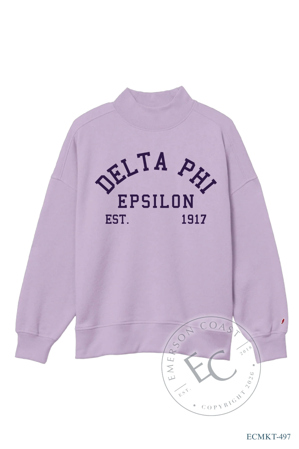 Delta Phi Epsilon Name/year Purple Mockneck