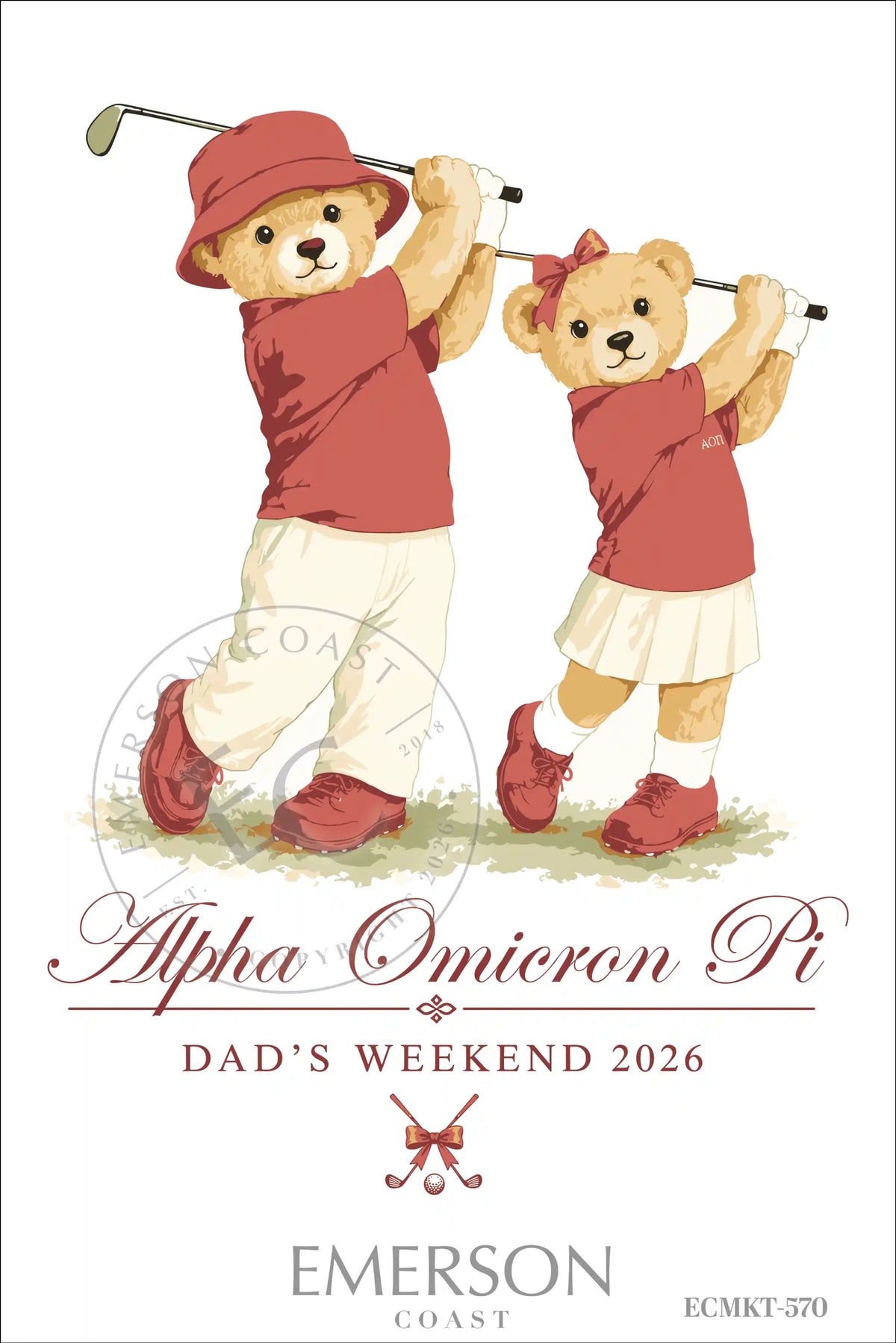 Alpha Omicron Pi Dads Weekend T-Shirt