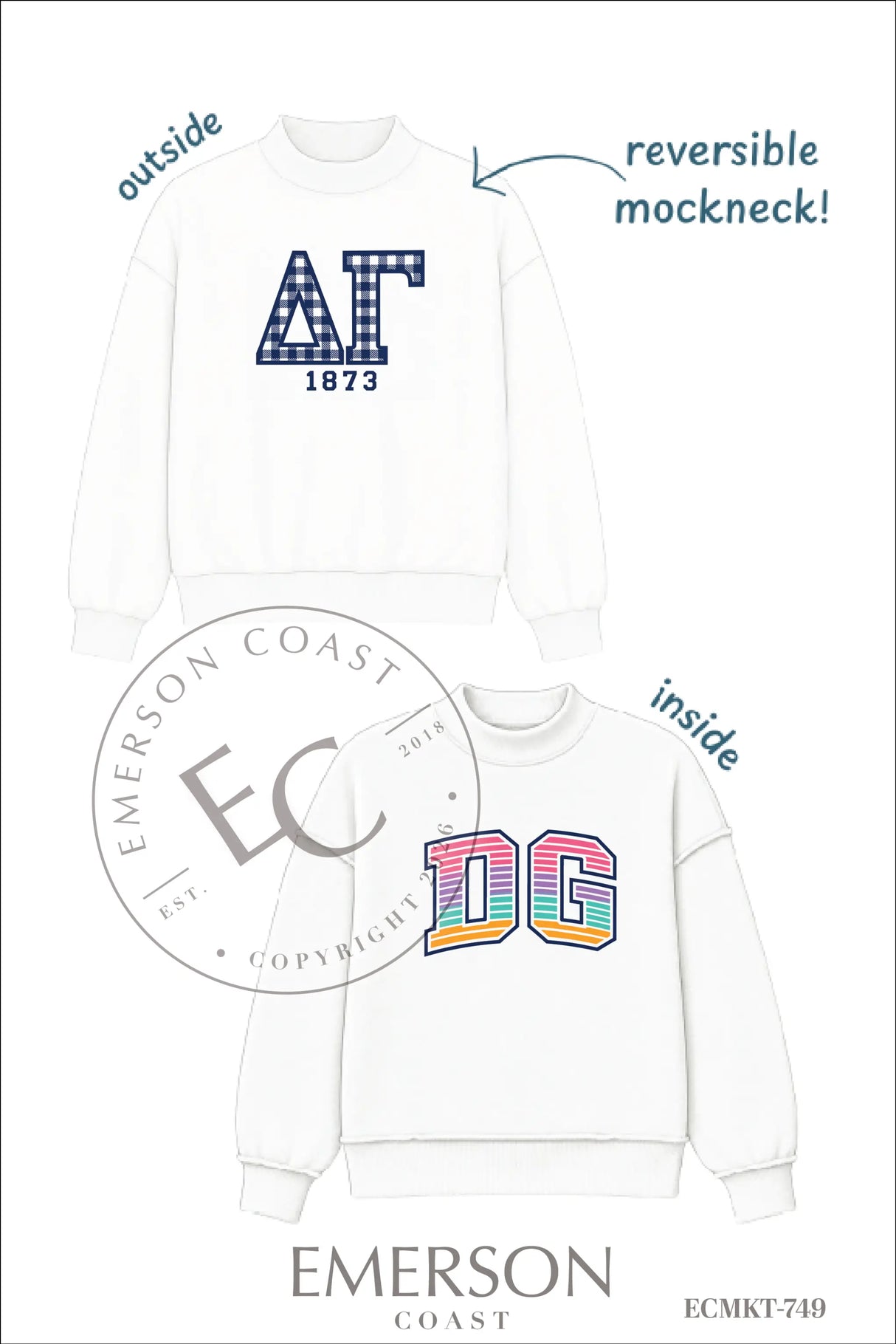 Delta Gamma PR Reversible Mockneck