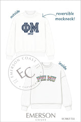 Phi Mu PR Reversible Mockneck