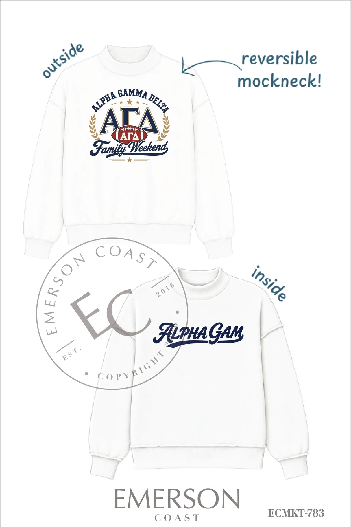 Alpha Gamma Delta Parents Weekend Mockneck