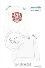Zeta Tau Alpha Dad's Day Reversible Mockneck