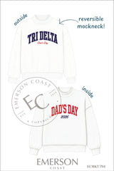 Delta Delta Delta Dad's Day Reversible Mockneck