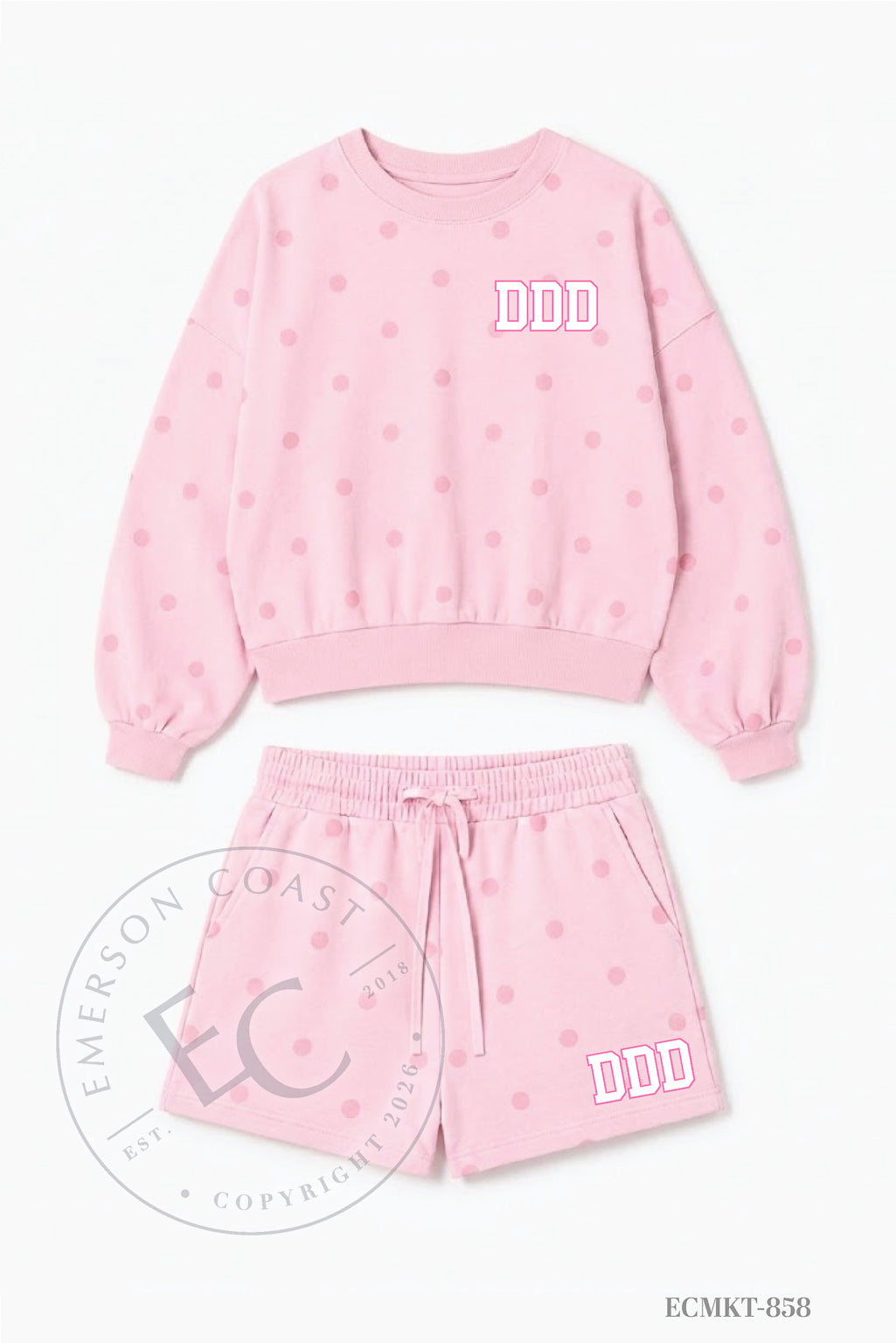Tri Delta Letter Polka Dot Set