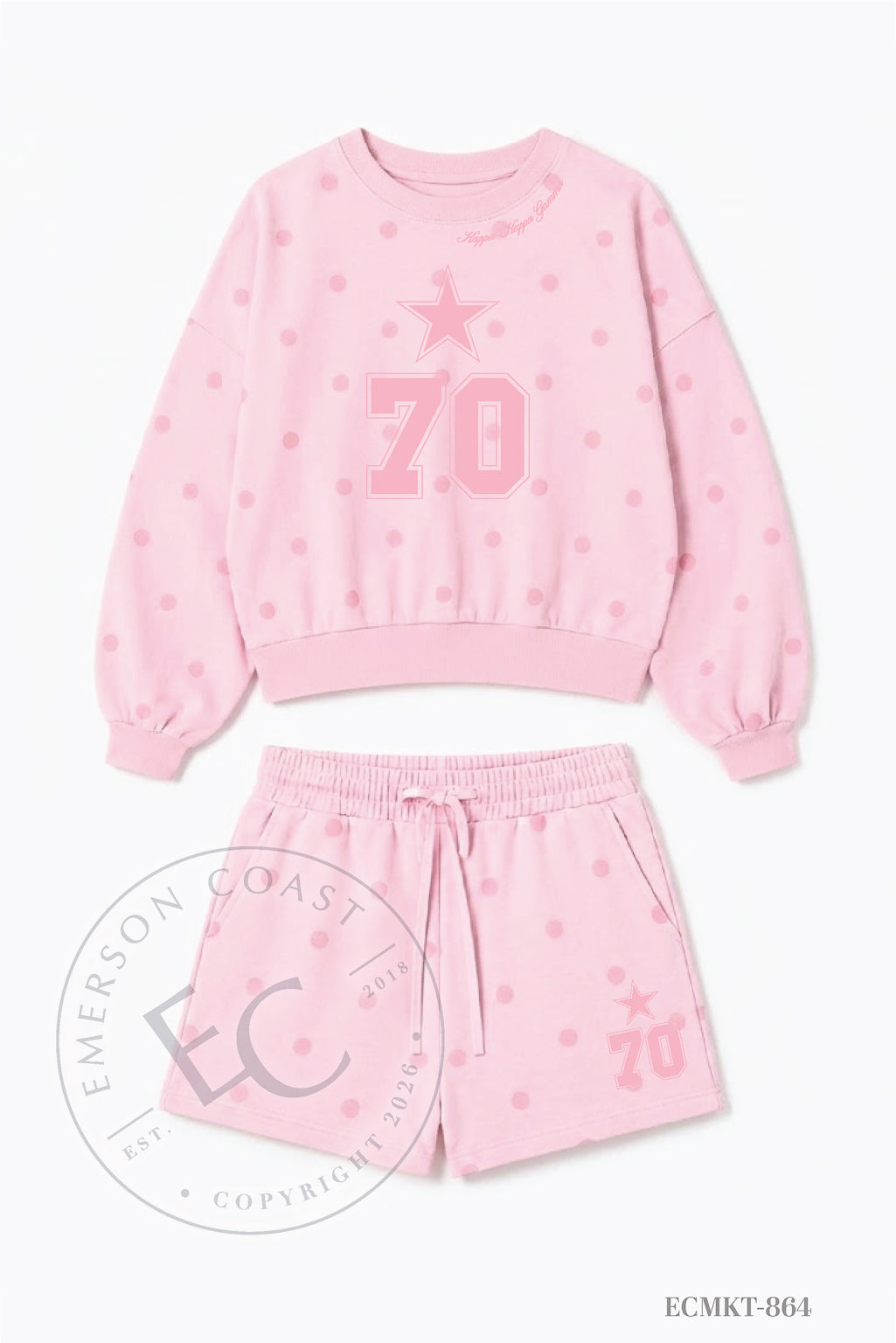 KKG Light Pink Year Polka Dot Set