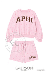 Alpha Phi Brown Varsity Polka Dot Set