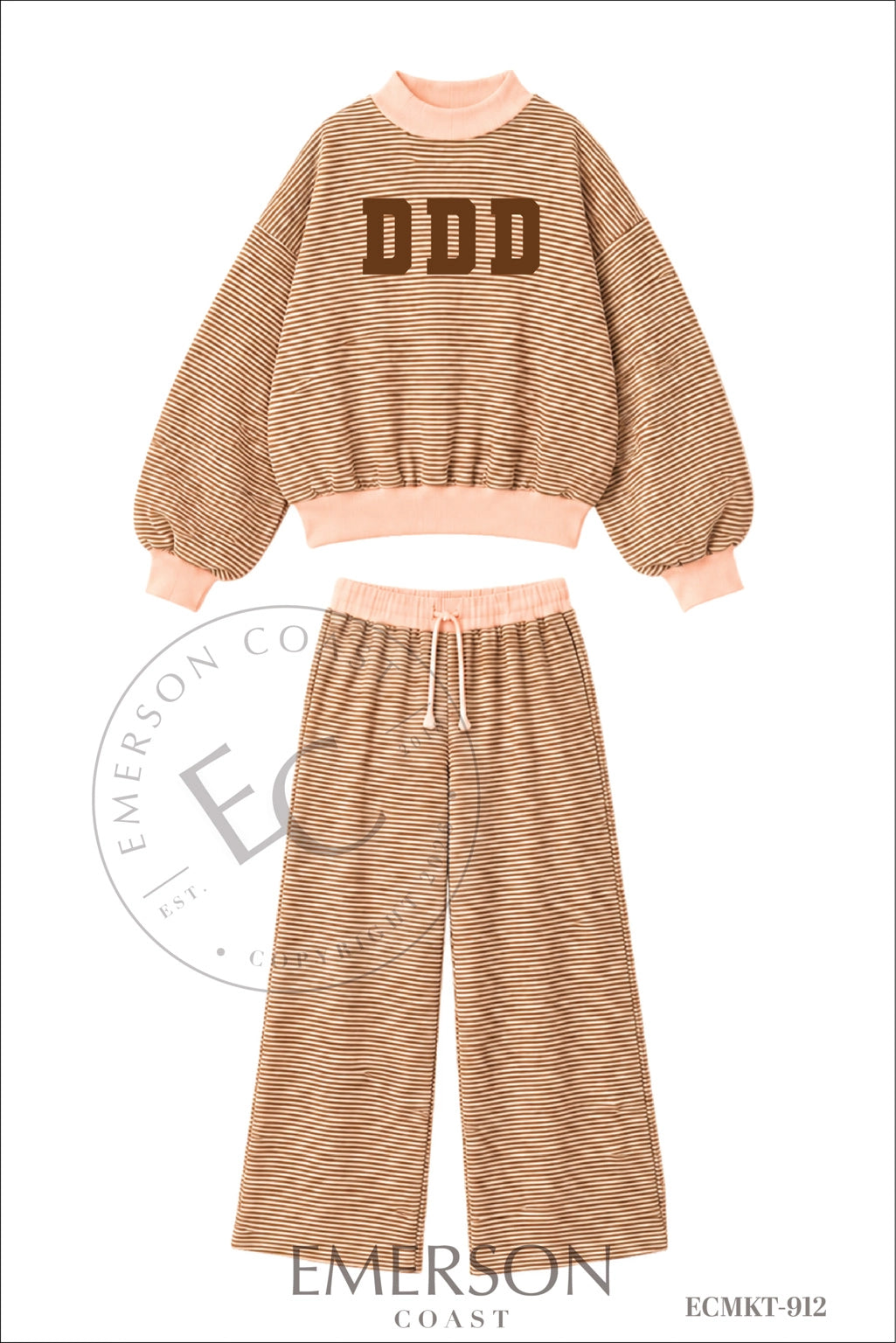 Tri Delta Brown Striped Set