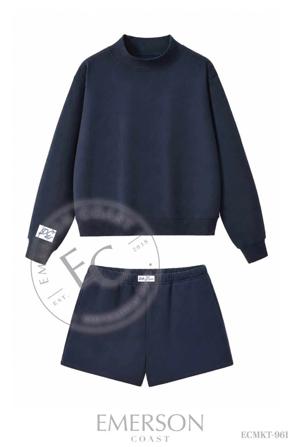 Delta Gamma Patch Short Mockneck Set