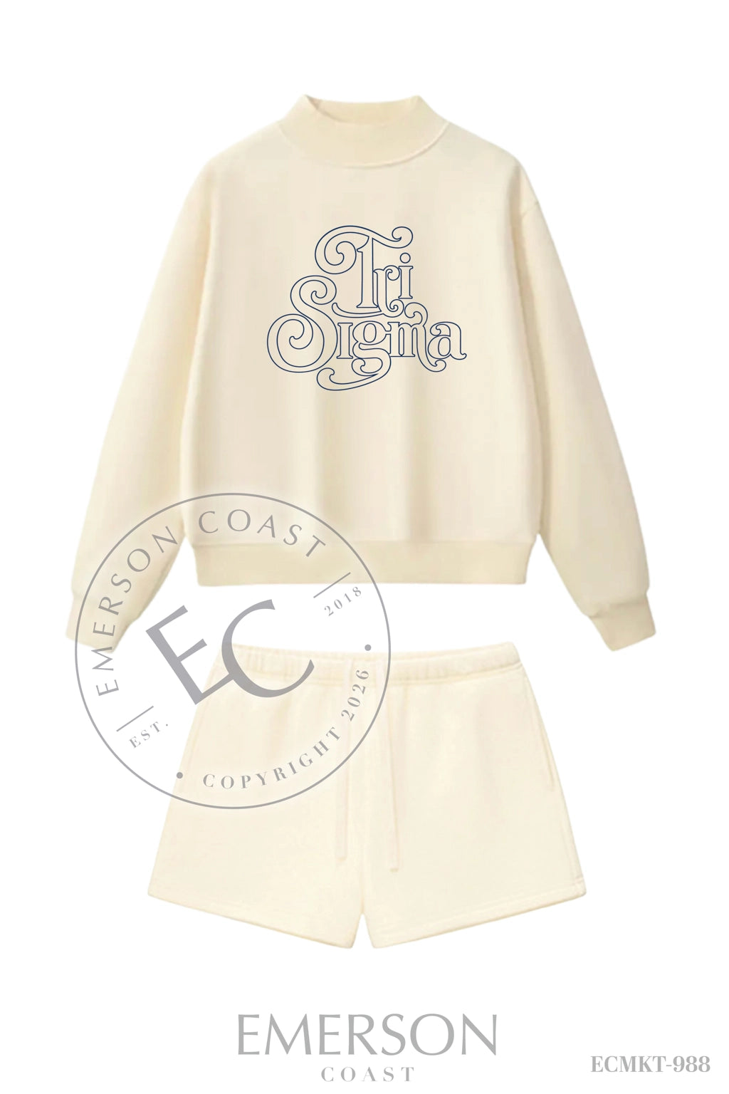 Sigma Sigma Sigma Apricot Mockneck Set