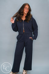 Emerson Coast Double Zip Up Hoodie & Wide Leg Pant