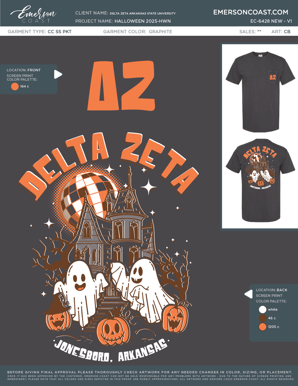 EC-6428 NEW Delta Zeta Arkansas State University Halloween 2025-HWN