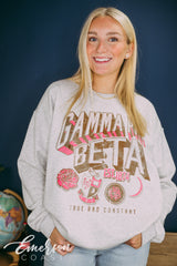 Gamma Phi Beta Pink Emblems Sweatshirt