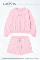 Gamma Phi Pink Polka Dot Patch Set