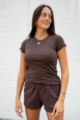LA Apparel Baby Tee and Shorts Set