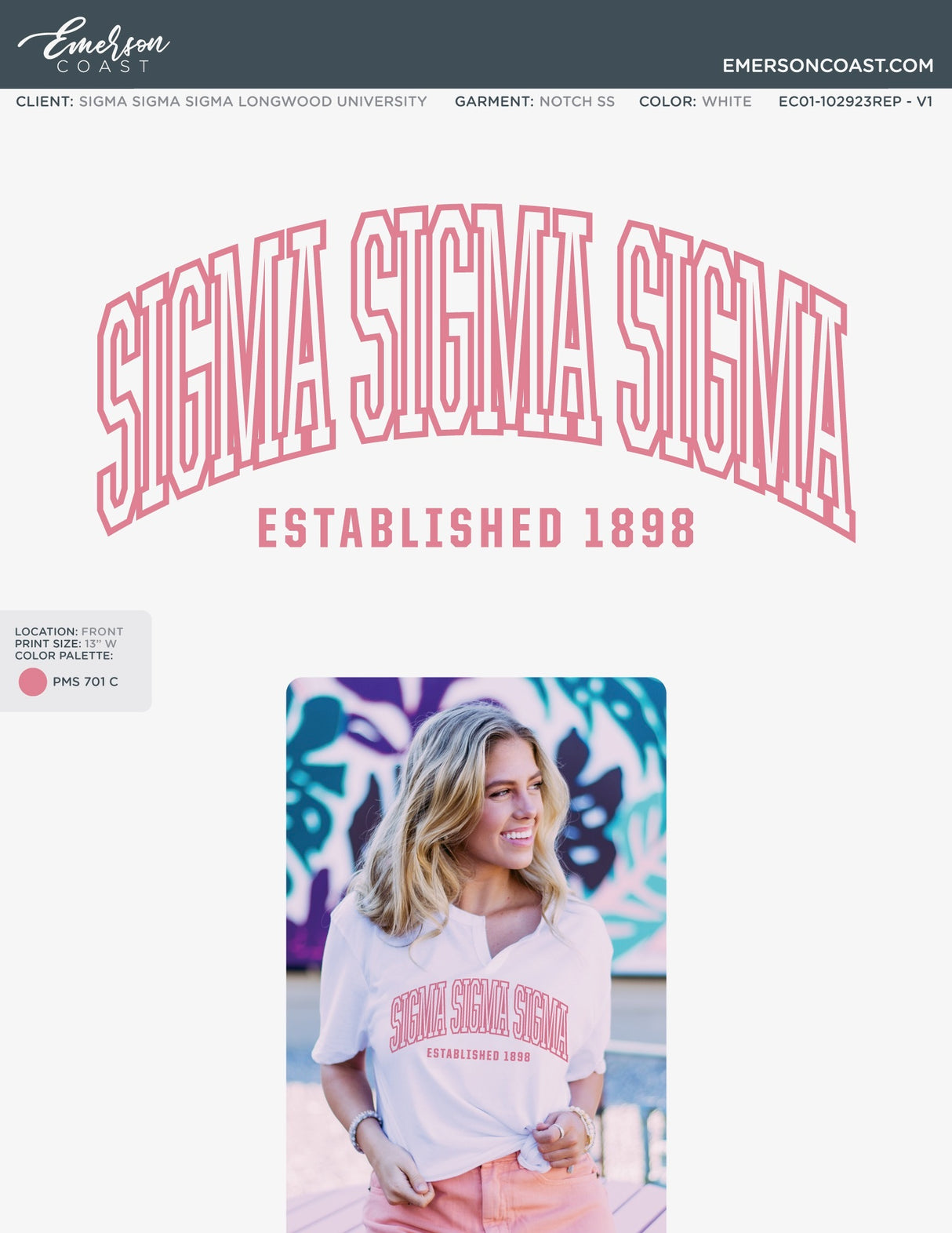 Tri Sigma Recruitment Notch Tee