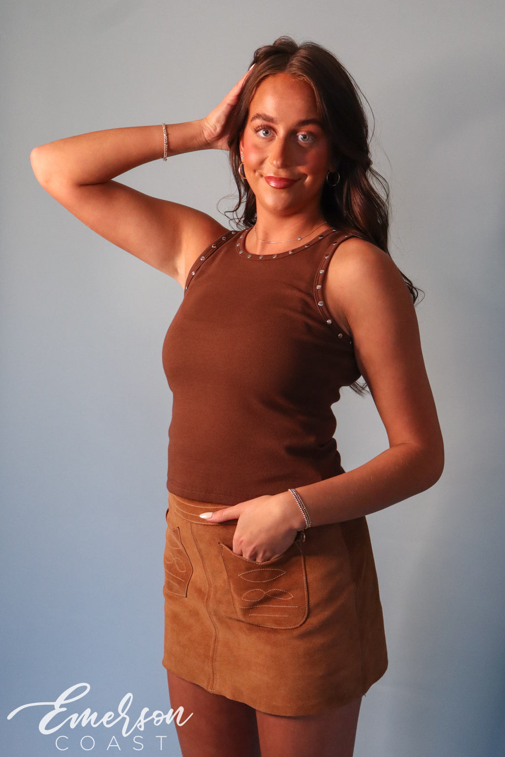 Emerson Coast Studded Ribbed Tank