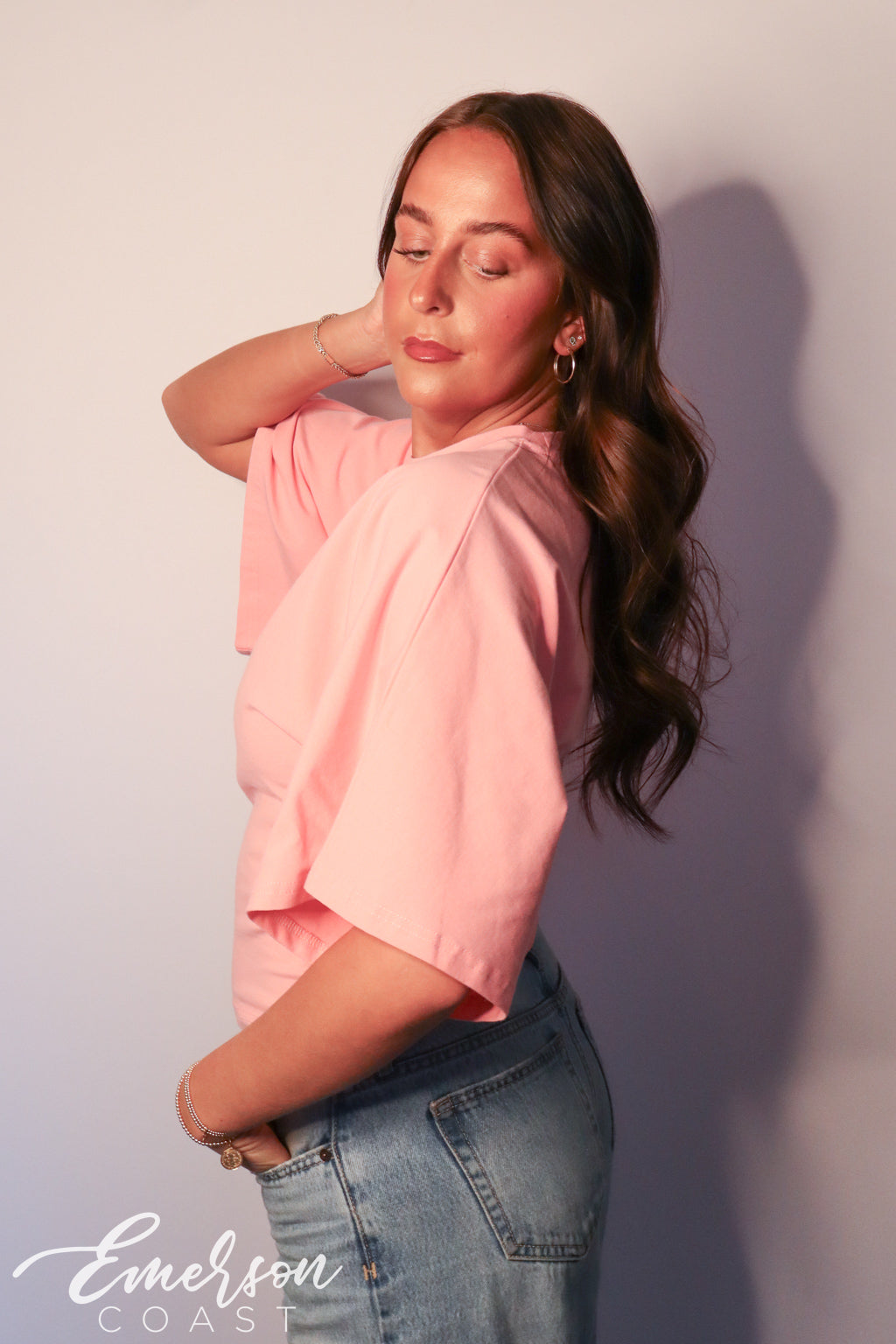 Emerson Coast Bell Sleeve Cinched Waist Tee