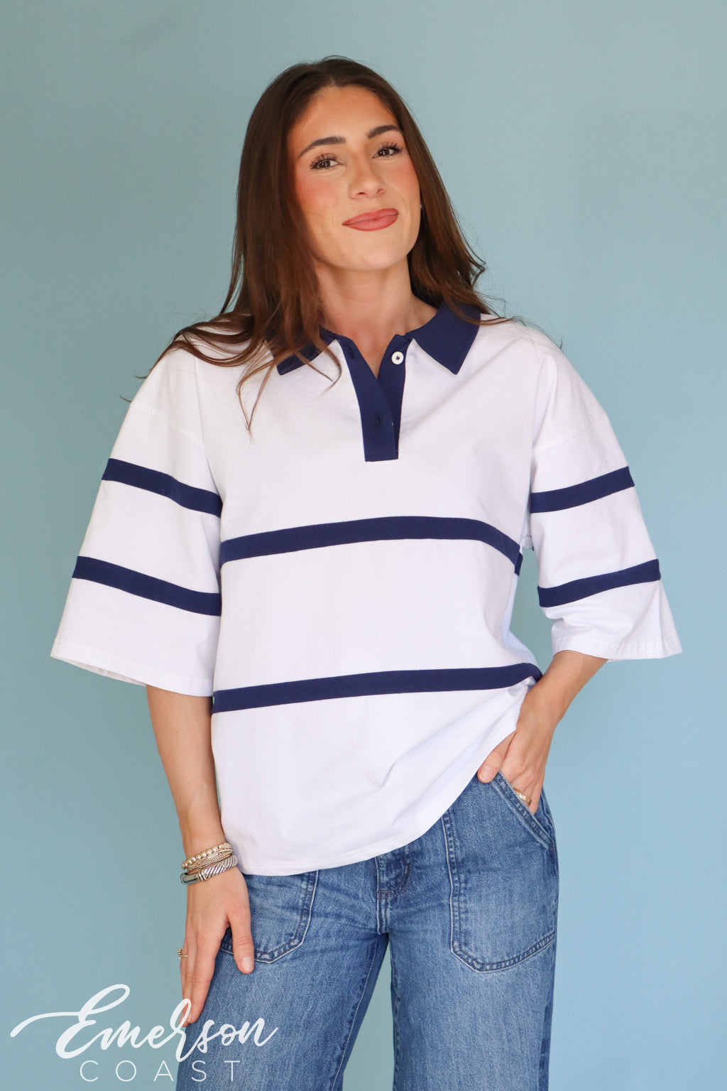 Emerson Coast Colorblock Rugby Tee