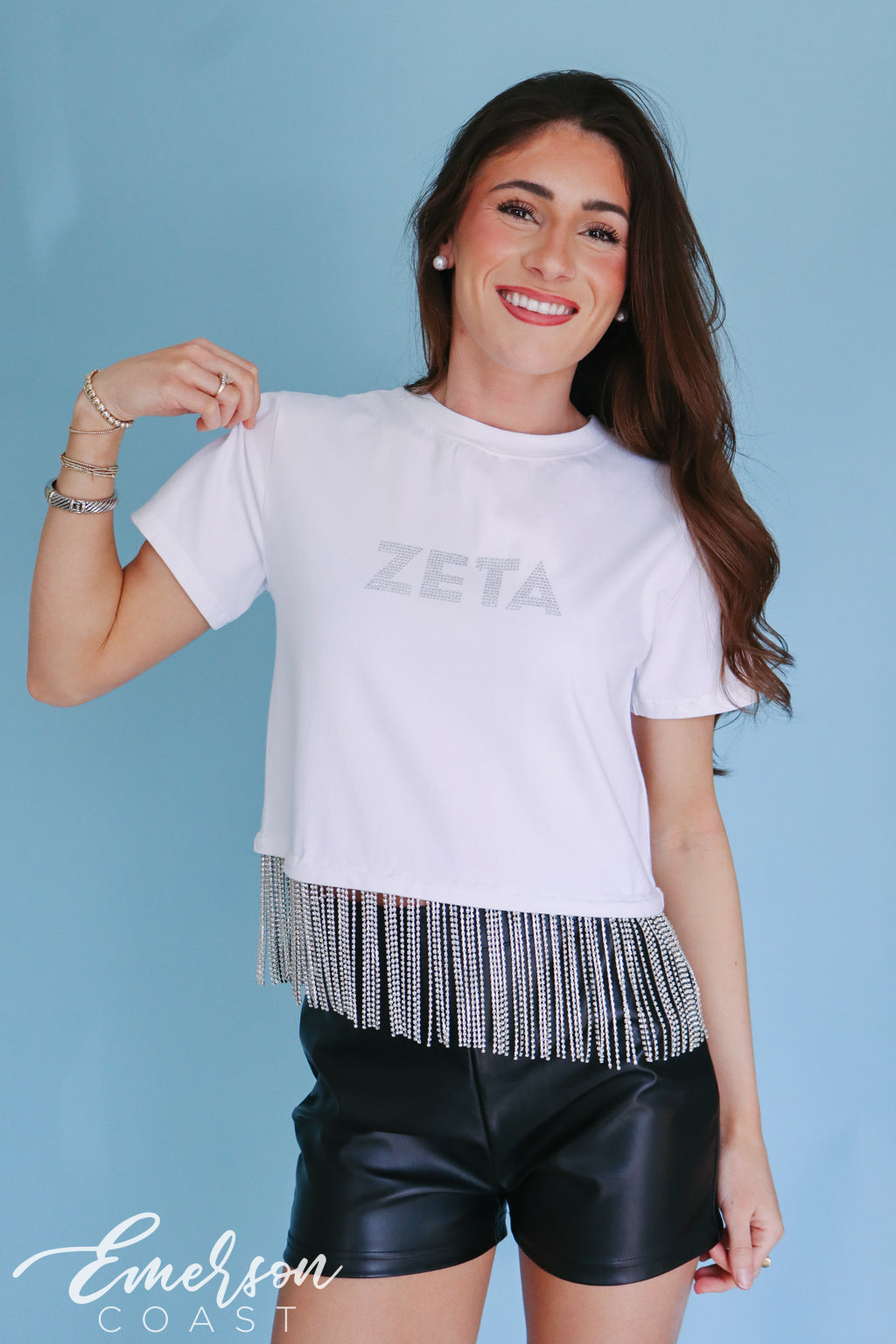 Emerson Coast Shimmer Hem Bid Day Tee