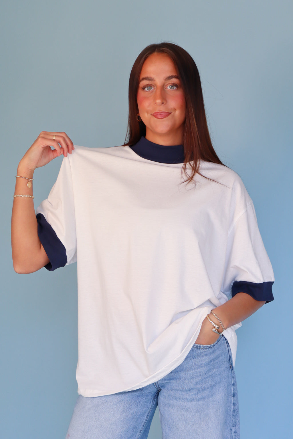 Emerson Coast Signature Mock Neck Ringer Tee