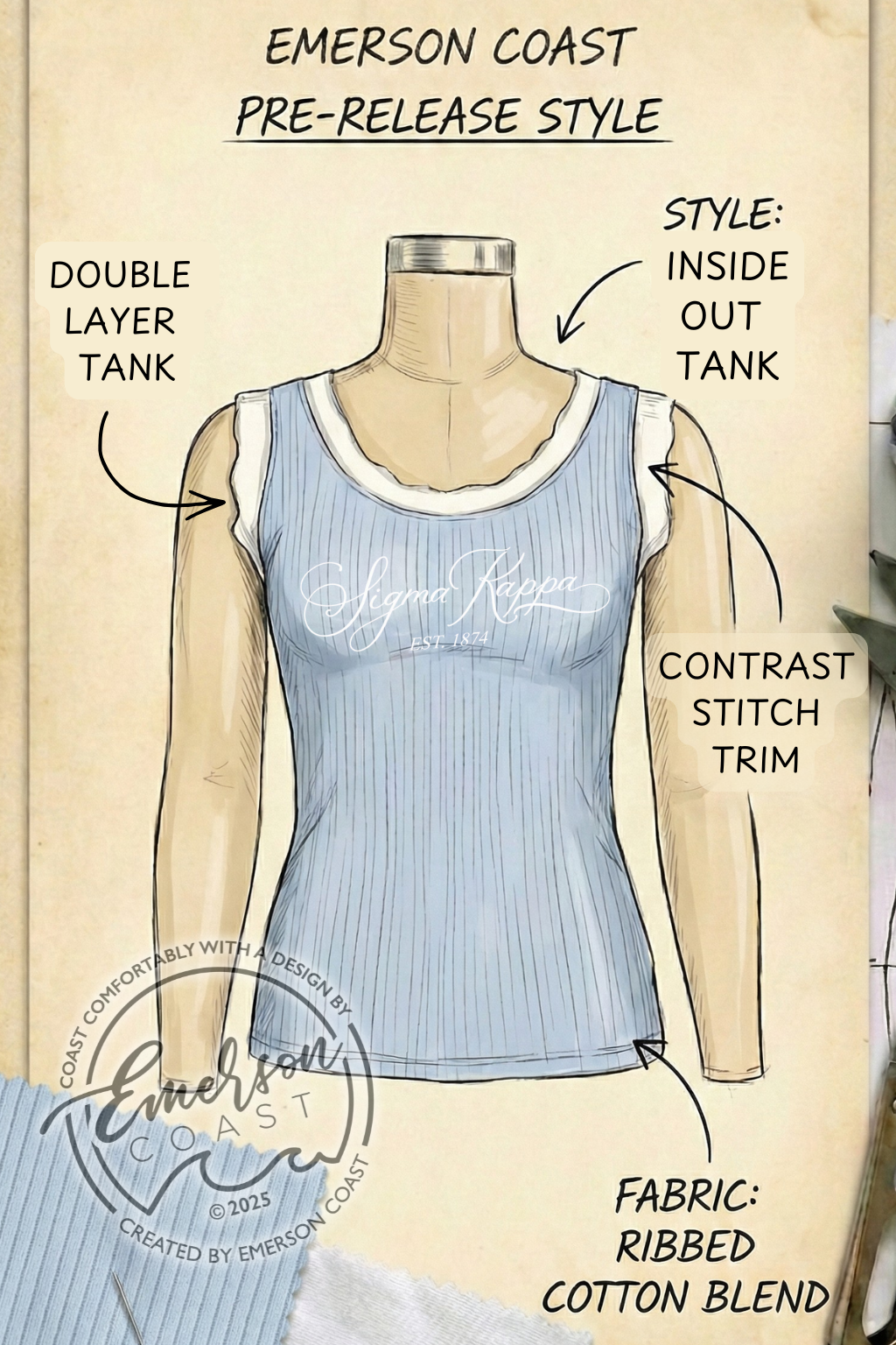 Emerson Coast Inside Out Tank