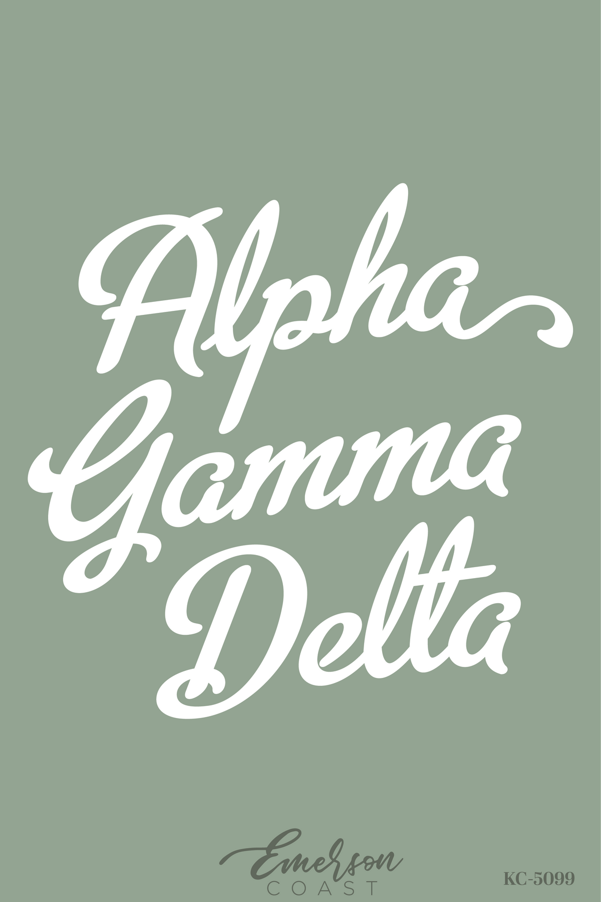 Alpha Gamma Delta Simple Green Spirit Week T-Shirt