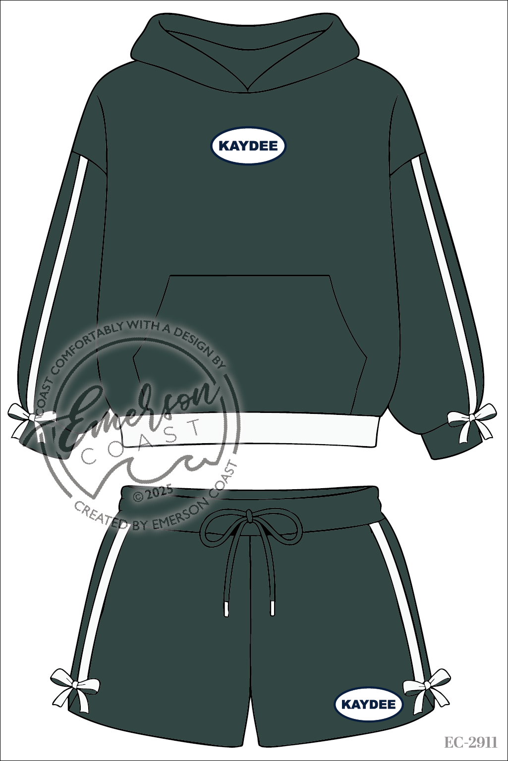 Kappa Delta Sideline Bow Set