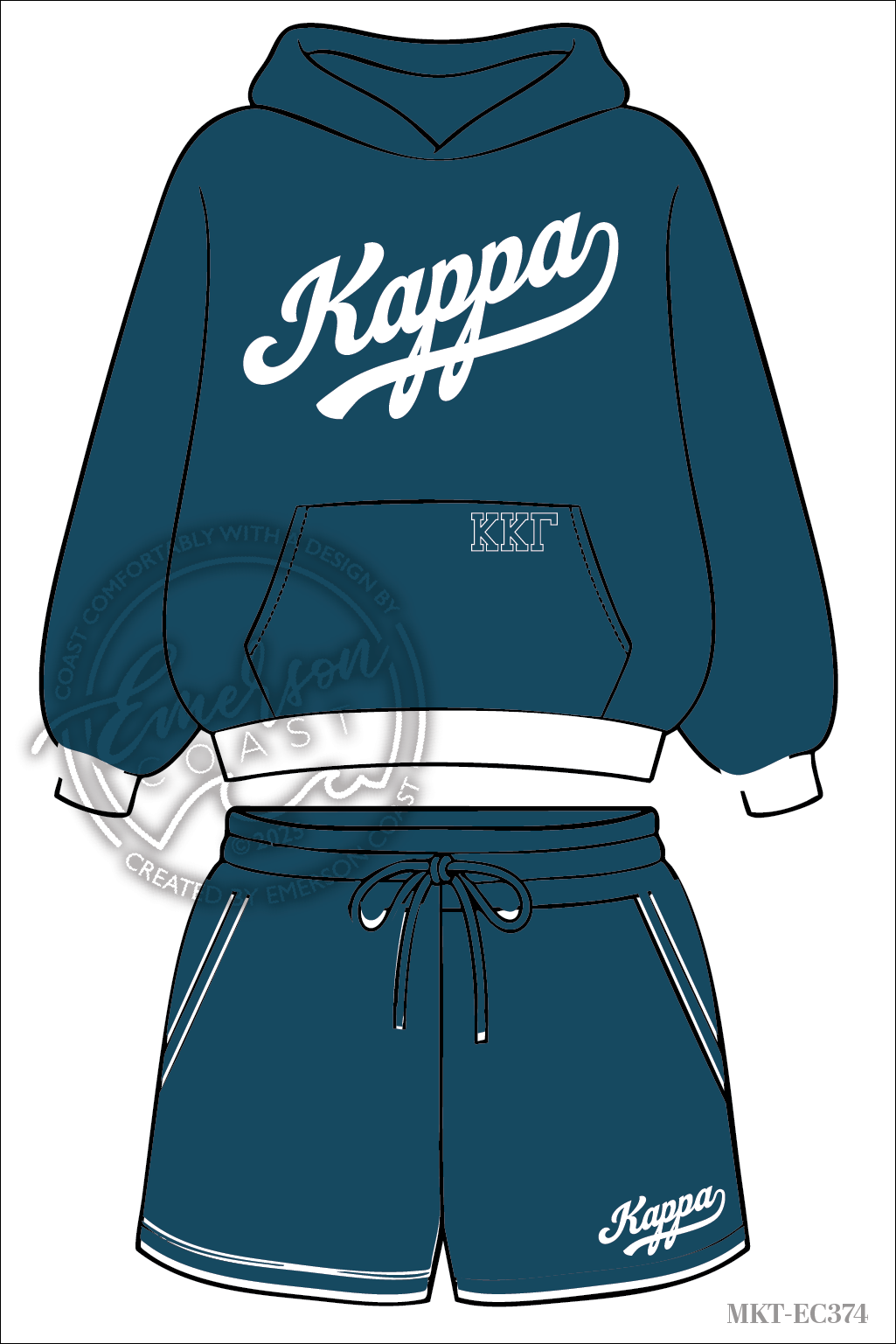 Kappa Hoodie & Shorts Set