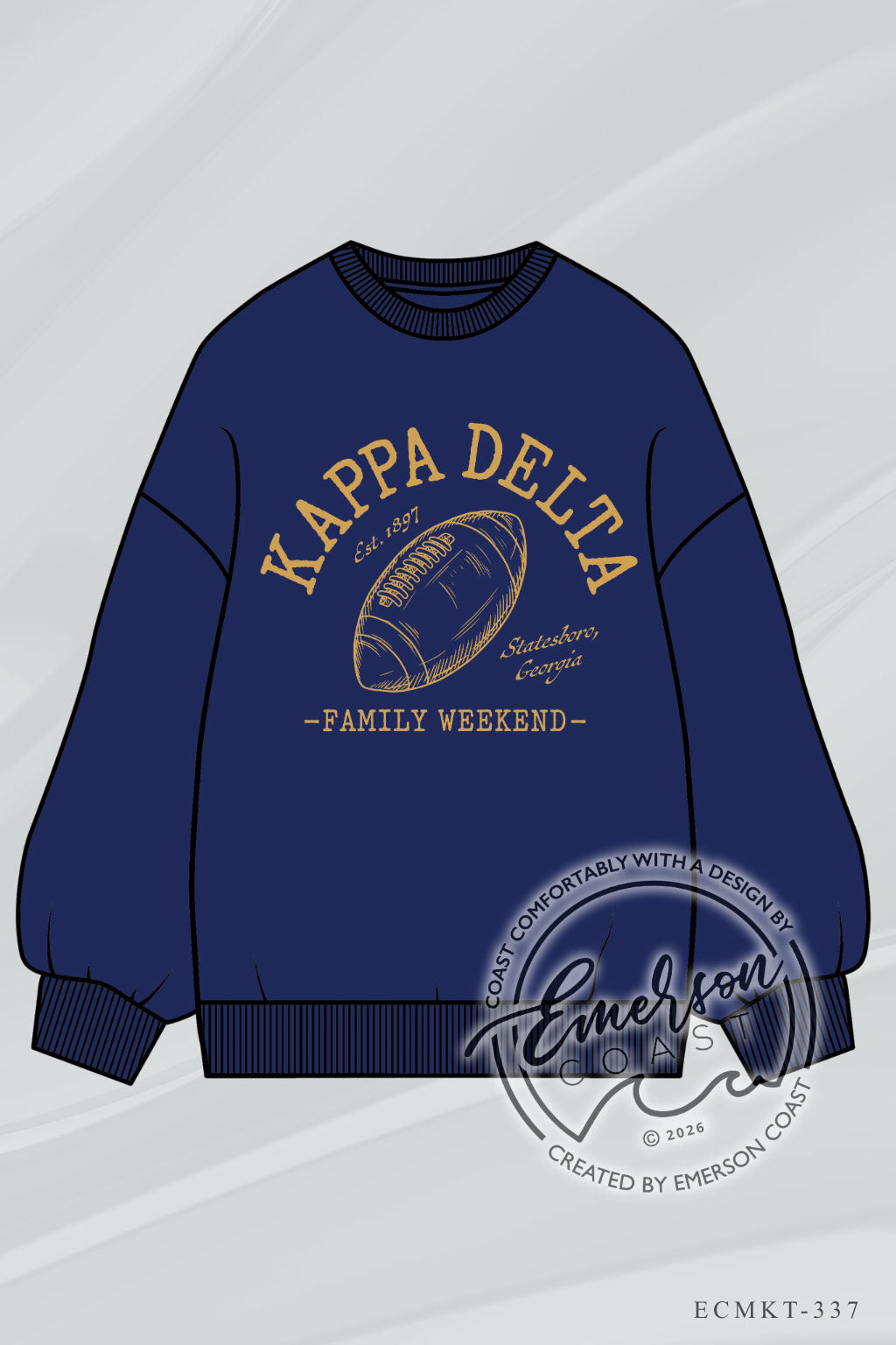 Kappa Delta Family Weekend Navy Classic Crewneck
